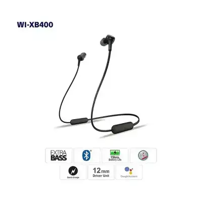 Sony WI-XB400 Wireless In-Ear Extra Bass Headset with mic